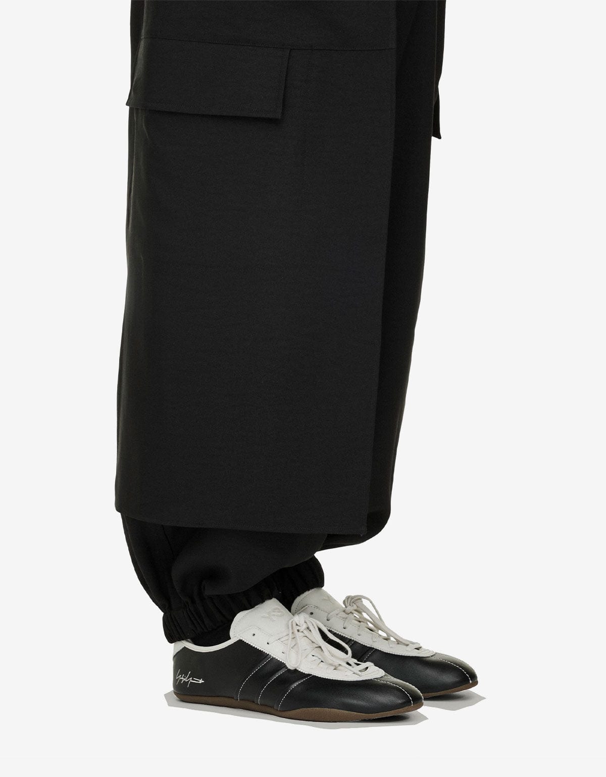 Y-3 Black Sport Uniform Cuffed Cargo Trousers JX7293