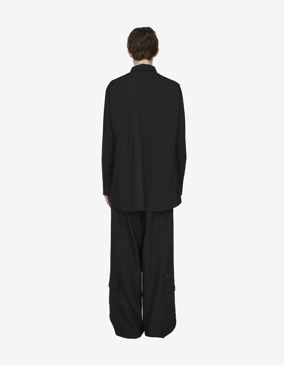 Y-3 Black Sporty Cotton Shirt – mens designer fashion London – Zoo