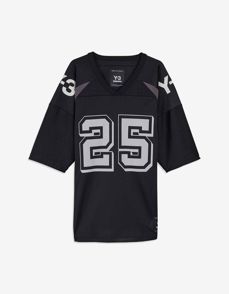 Y-3 NBHD Black Football Jersey T-Shirt JW6997