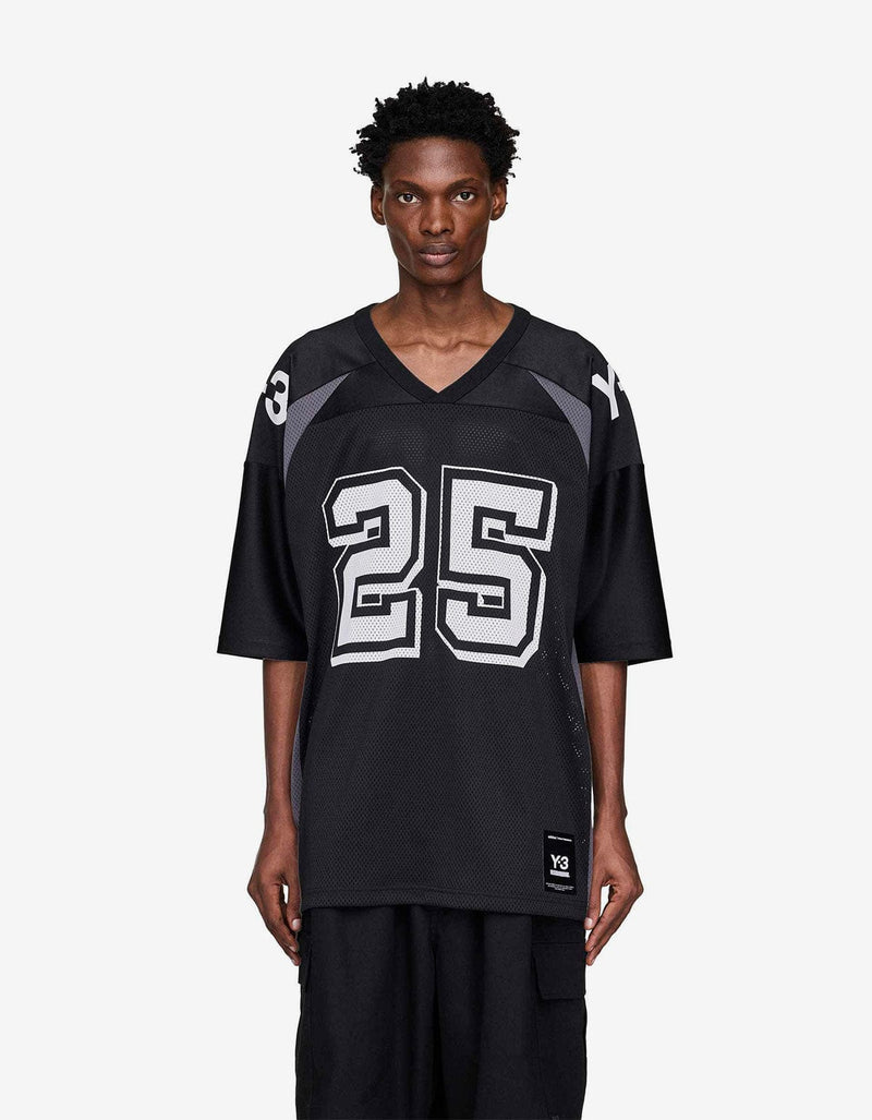 Y-3 NBHD Black Football Jersey T-Shirt JW6997
