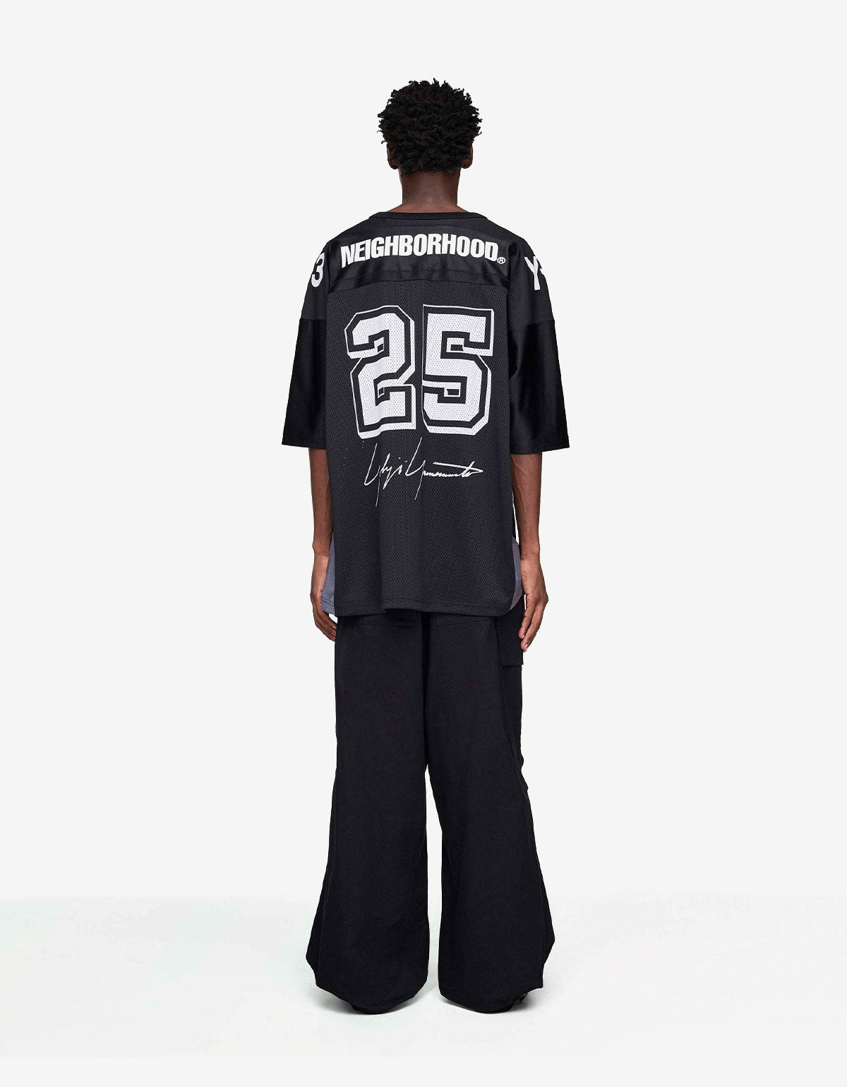 Y-3 NBHD Black Football Jersey T-Shirt JW6997
