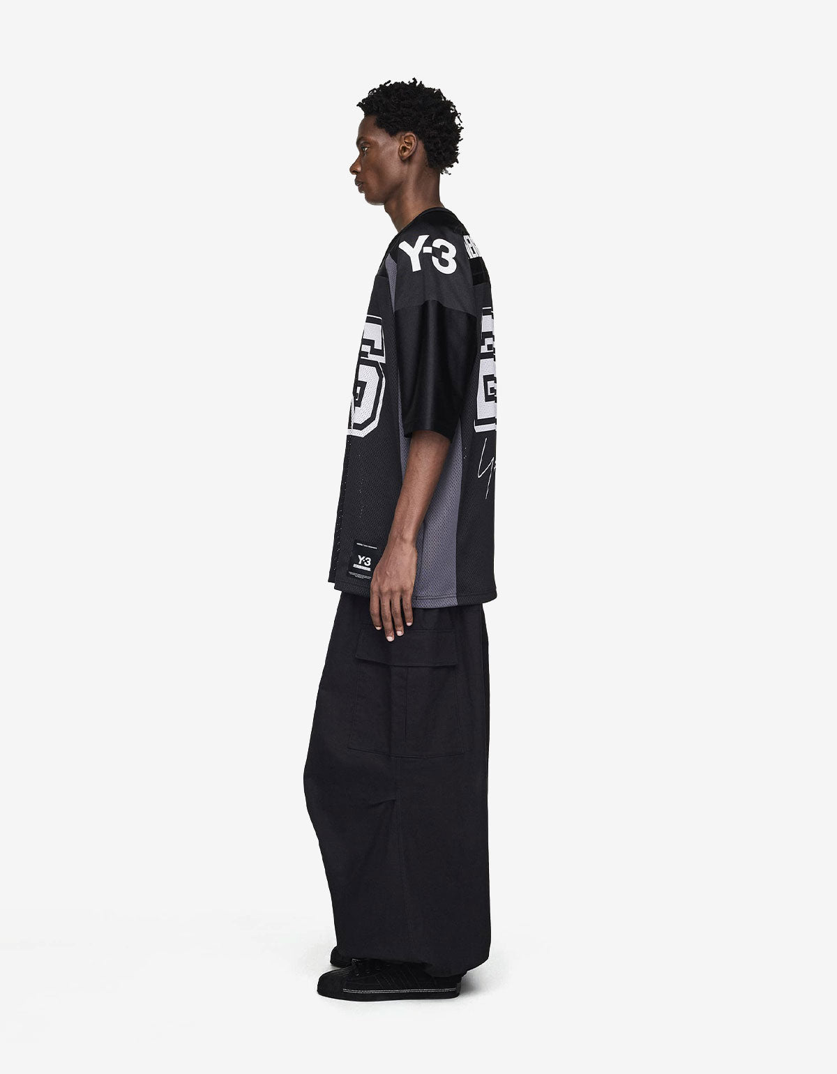 Y-3 NBHD Black Football Jersey T-Shirt JW6997