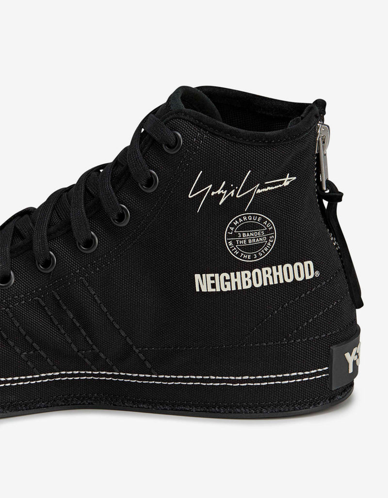 Y-3 x Neighborhood Nizza Hi Black Trainers JP6454