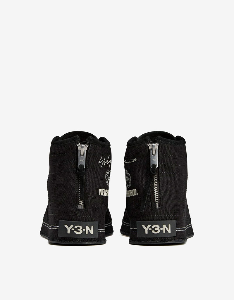 Y-3 x Neighborhood Nizza Hi Black Trainers JP6454
