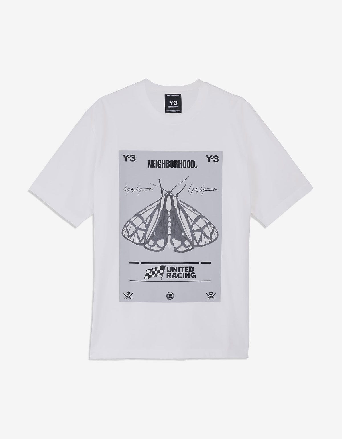 Y-3 Neighborhood White Graphic T-Shirt – mens designer fashion