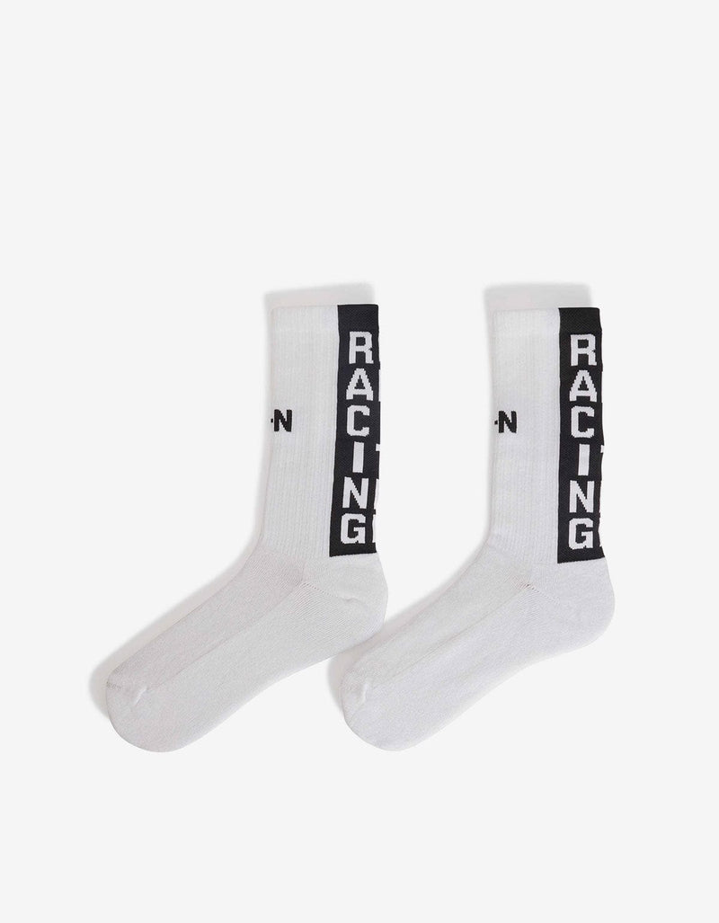 Y-3 NBHD White Ribbed Crew Socks JX0051