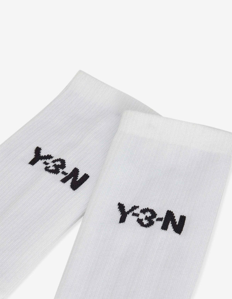 Y-3 NBHD White Ribbed Crew Socks JX0051