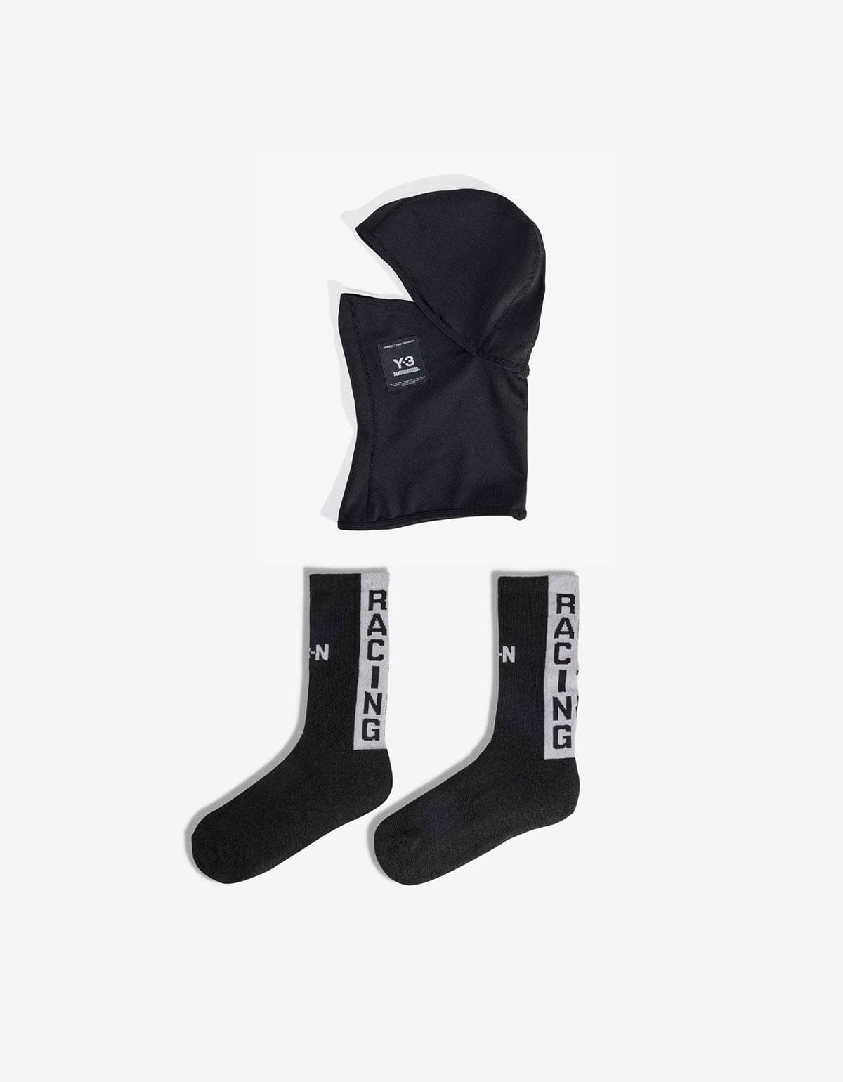 Y-3 Neighborhood Black Balaclava & Socks Set