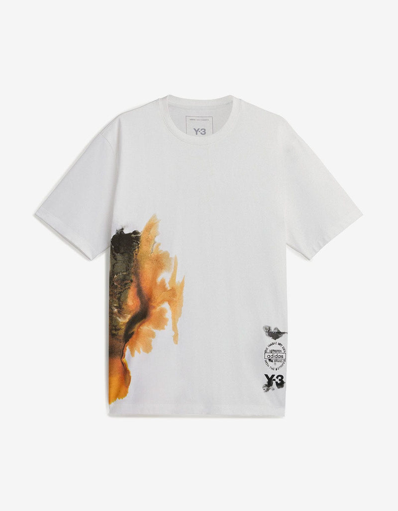 Y-3 White AOP Short Sleeve T-Shirt JX4744
