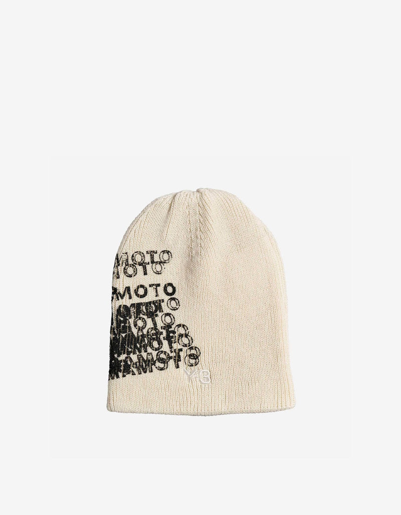 Y-3 White Graphic Beanie Hat KT3209