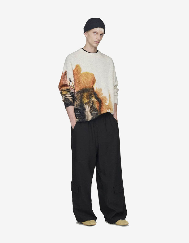 Y-3 White Graphic Sweater JX7332