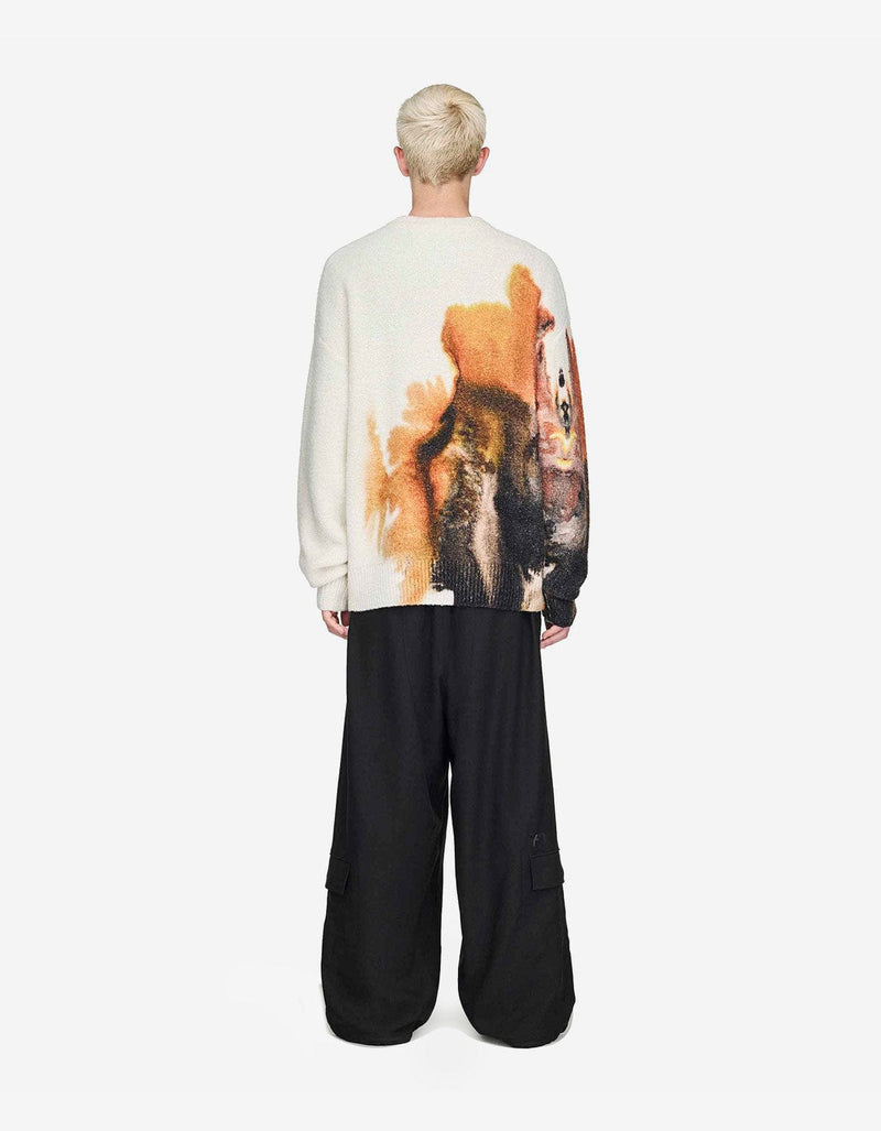 Y-3 White Graphic Sweater JX7332