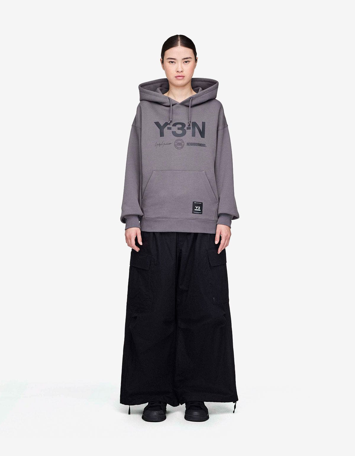 Y-3 Neighborhood Grey Graphic Hoodie – Zoo Fashions