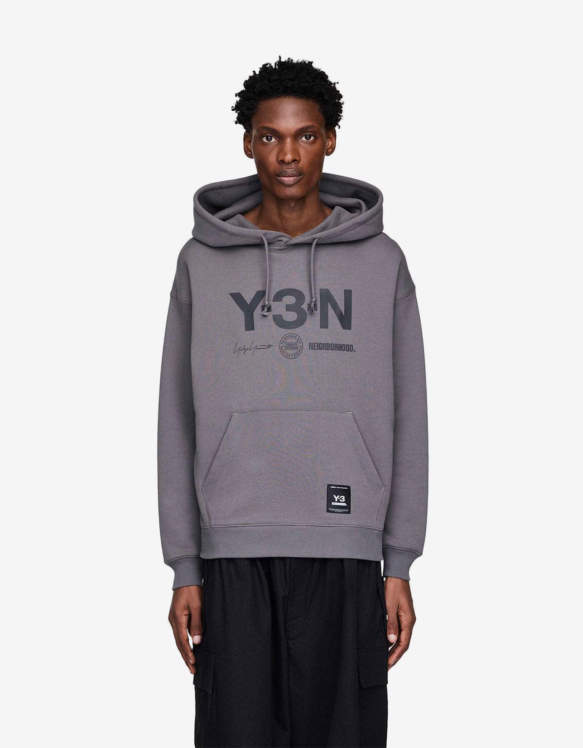 Y-3 Neighborhood Grey Graphic Hoodie – Zoo Fashions