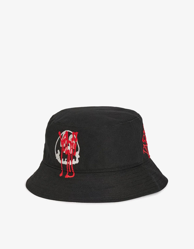 Y-3 Black Chito Graphic Bucket Hat KS8155