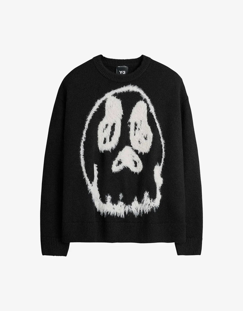 Y-3 Black Chito Graphic Knitted Sweater KR1127