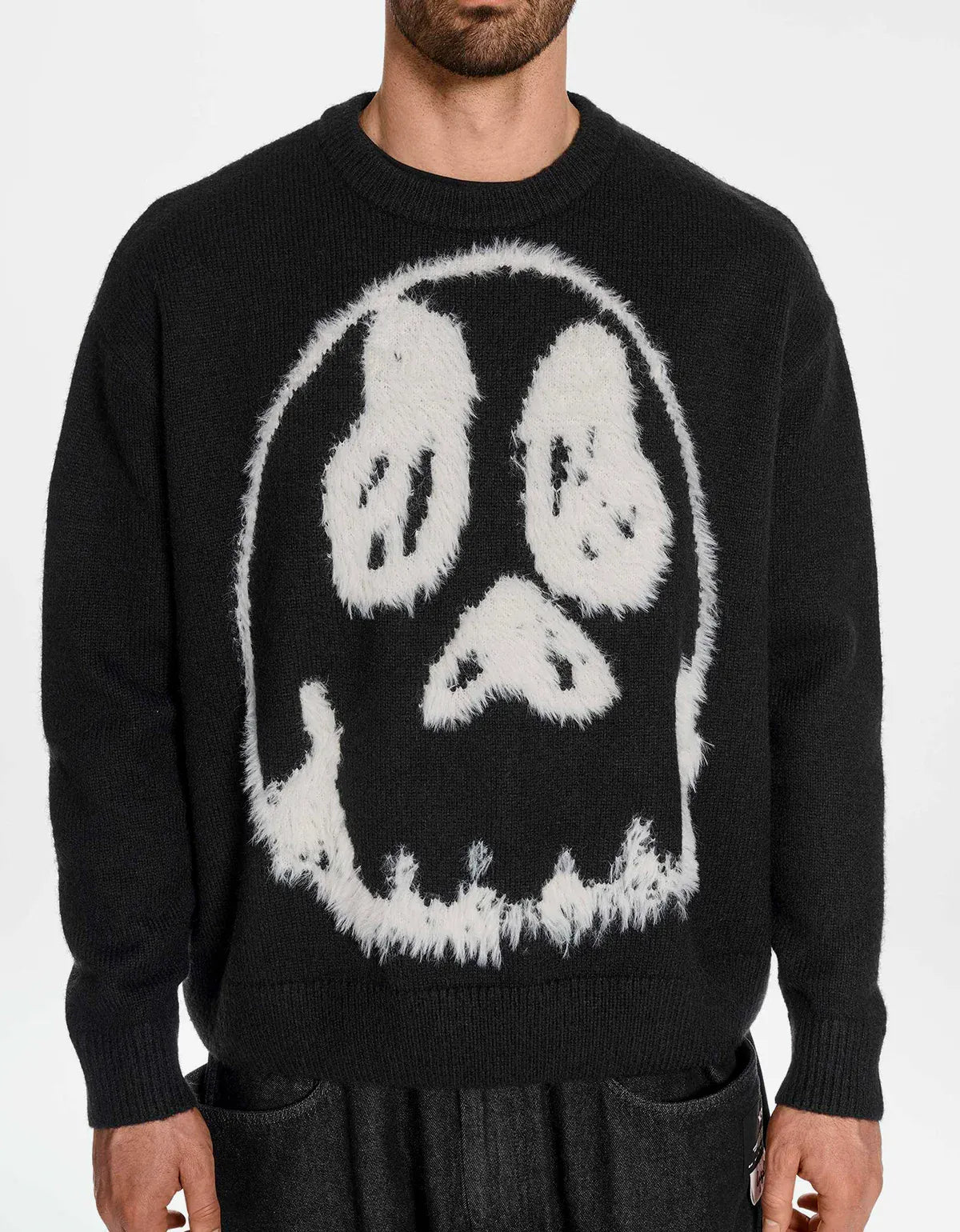 Y-3 Black Chito Graphic Knitted Sweater KR1127