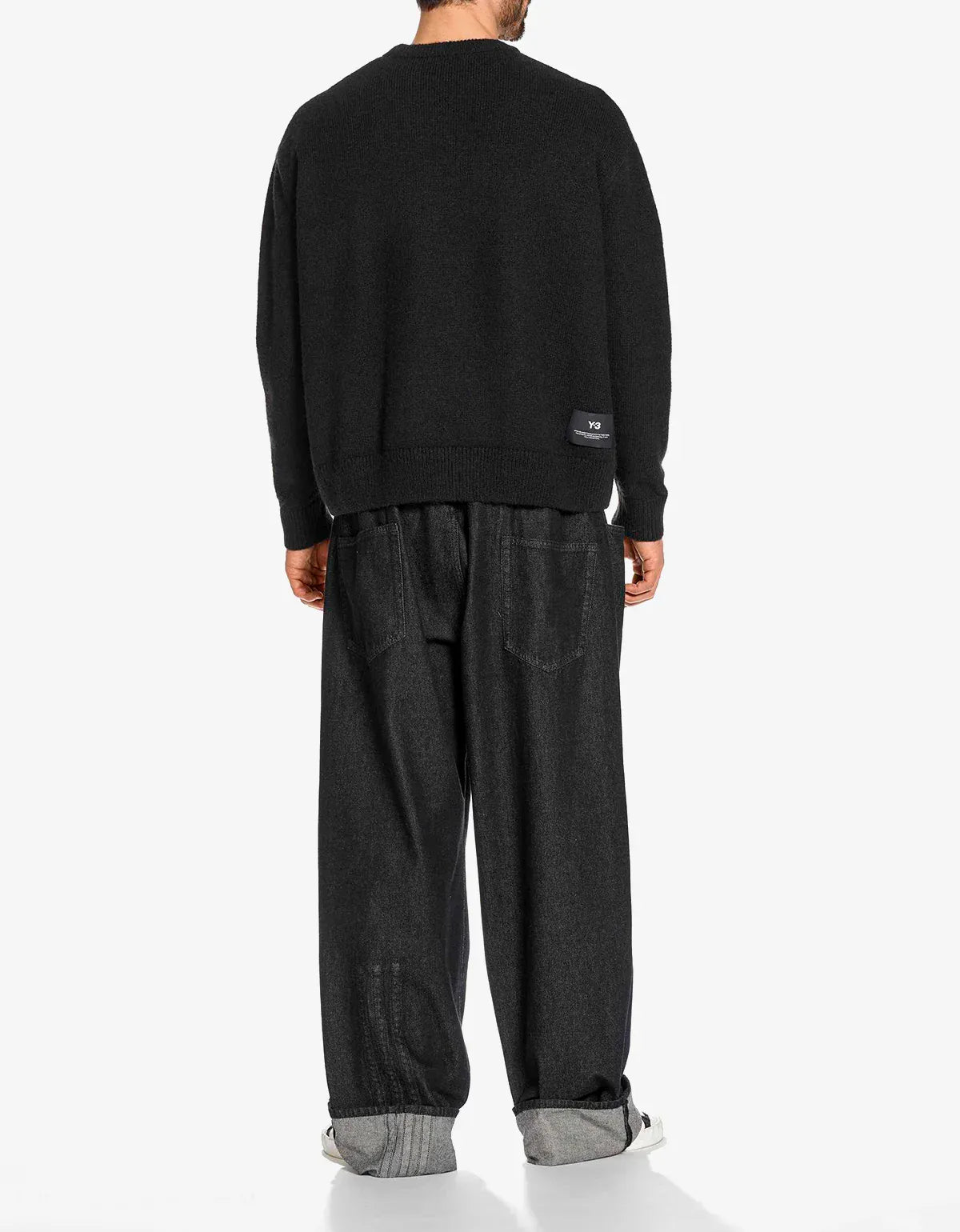 Y-3 Black Chito Graphic Knitted Sweater KR1127