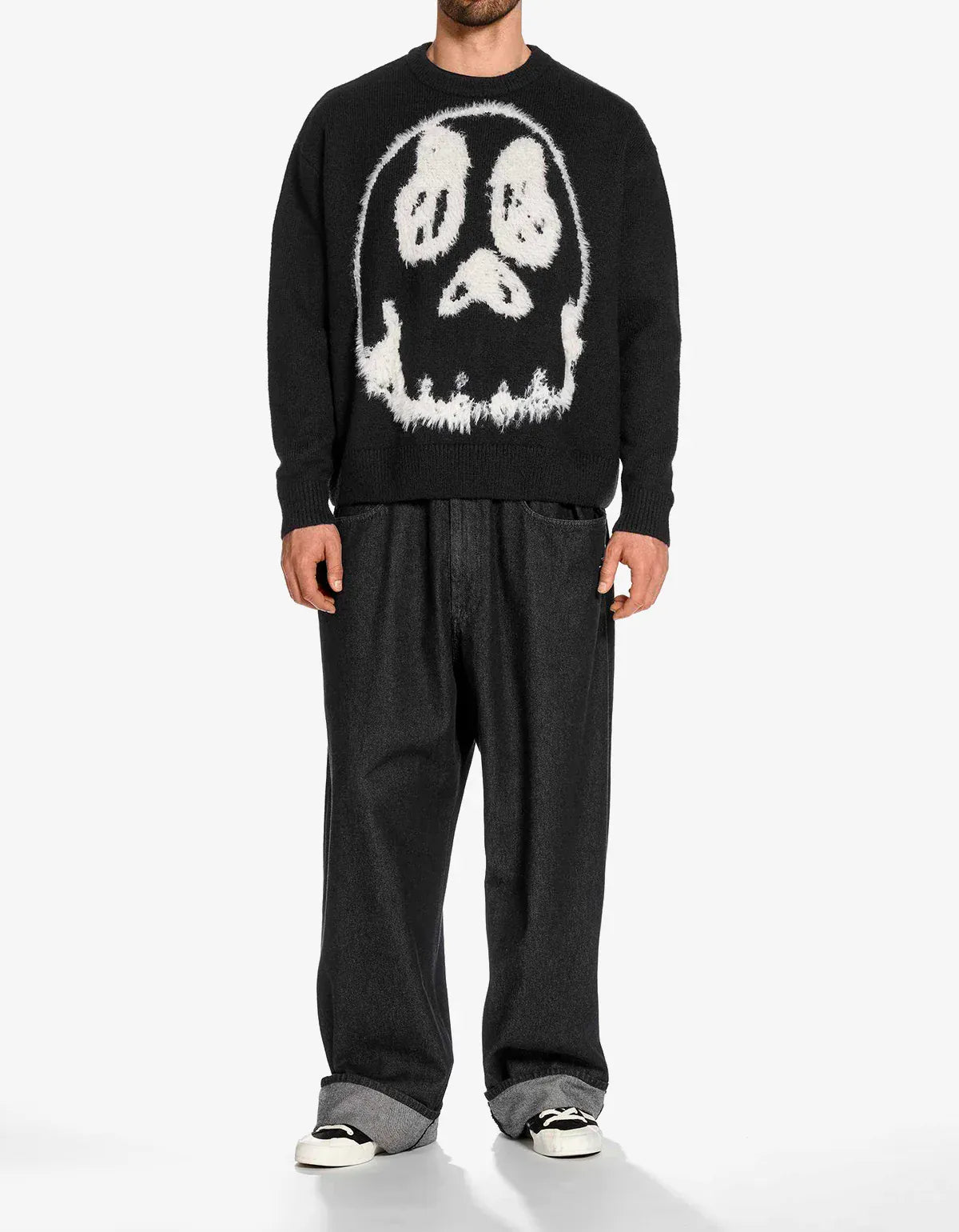 Y-3 Black Chito Graphic Knitted Sweater KR1127