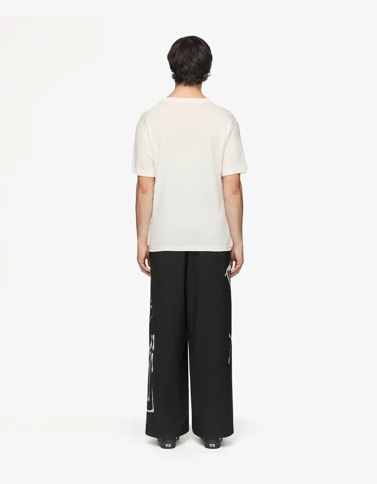 Y-3 Black Chito Graphic Wide Wool Trousers KR8712