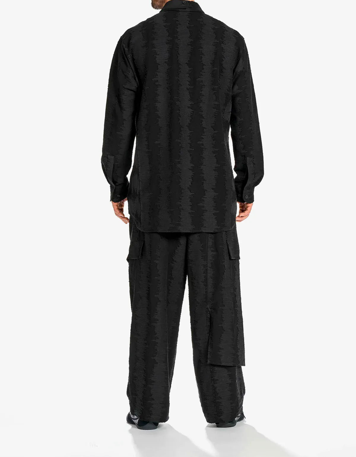  Y-3 Black Deco Stitch Long Sleeve Shirt KQ8562