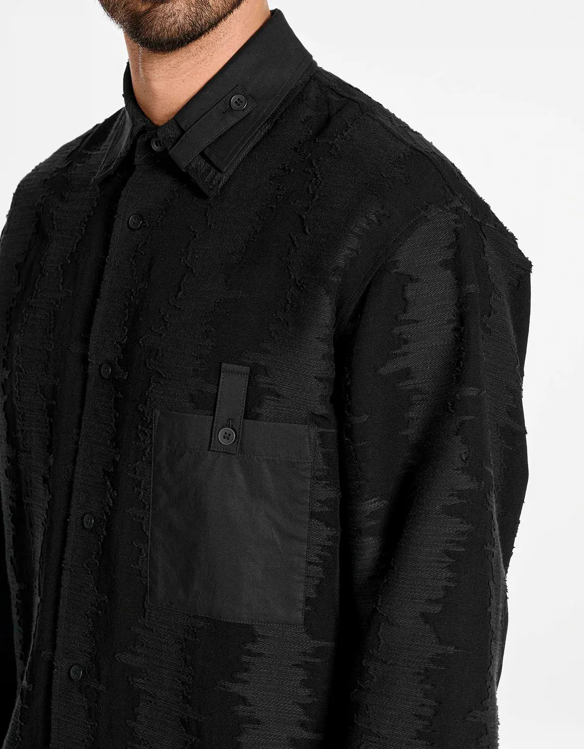  Y-3 Black Deco Stitch Long Sleeve Shirt KQ8562