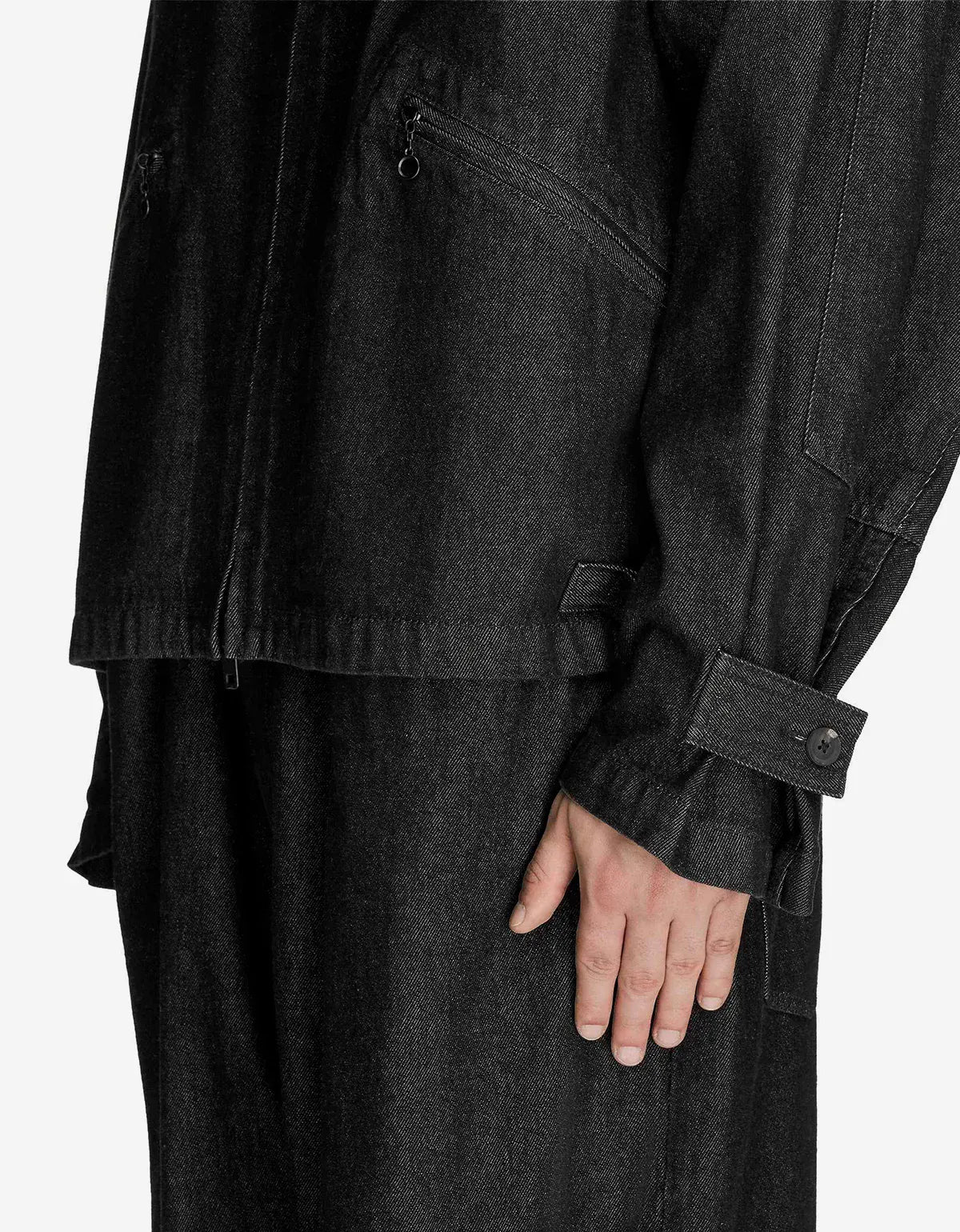 Y-3 Black Denim Blouson Jacket KS3892