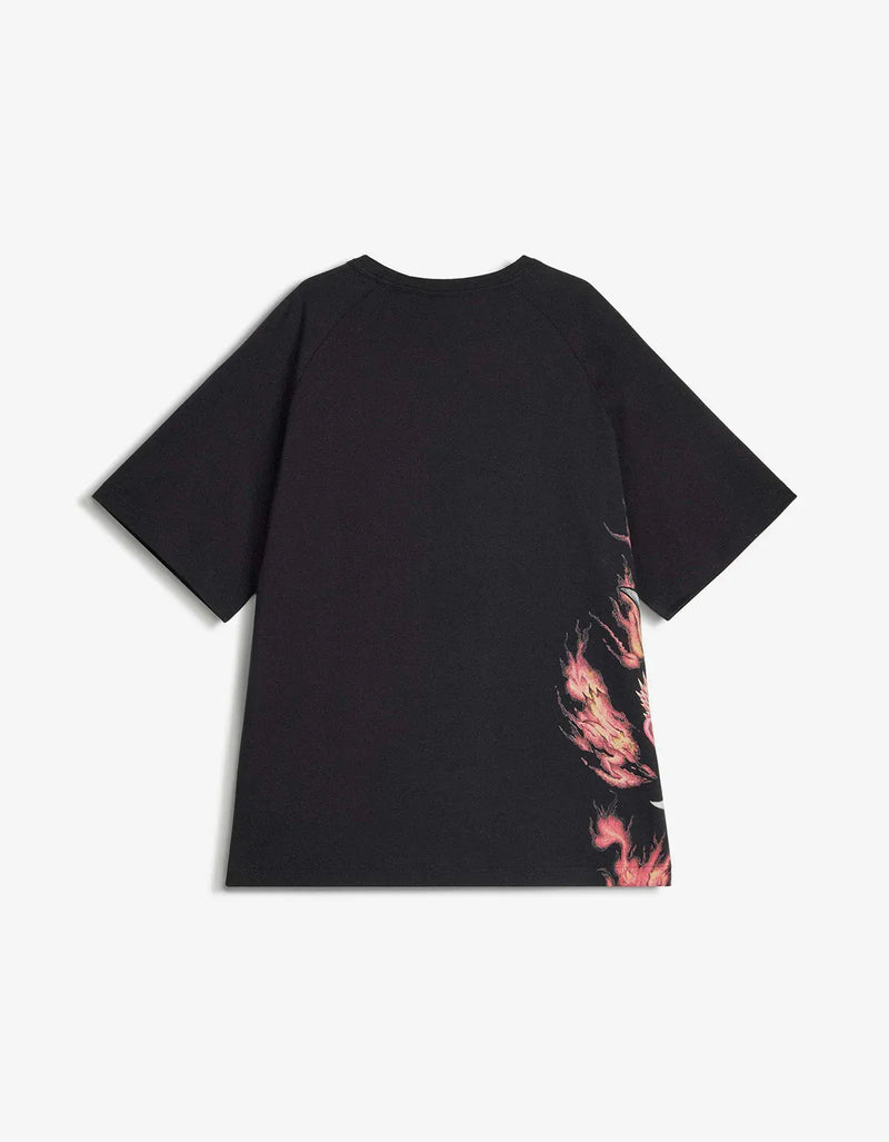 Y-3 Black Graphic Short Sleeve T-Shirt – mens designer fashion