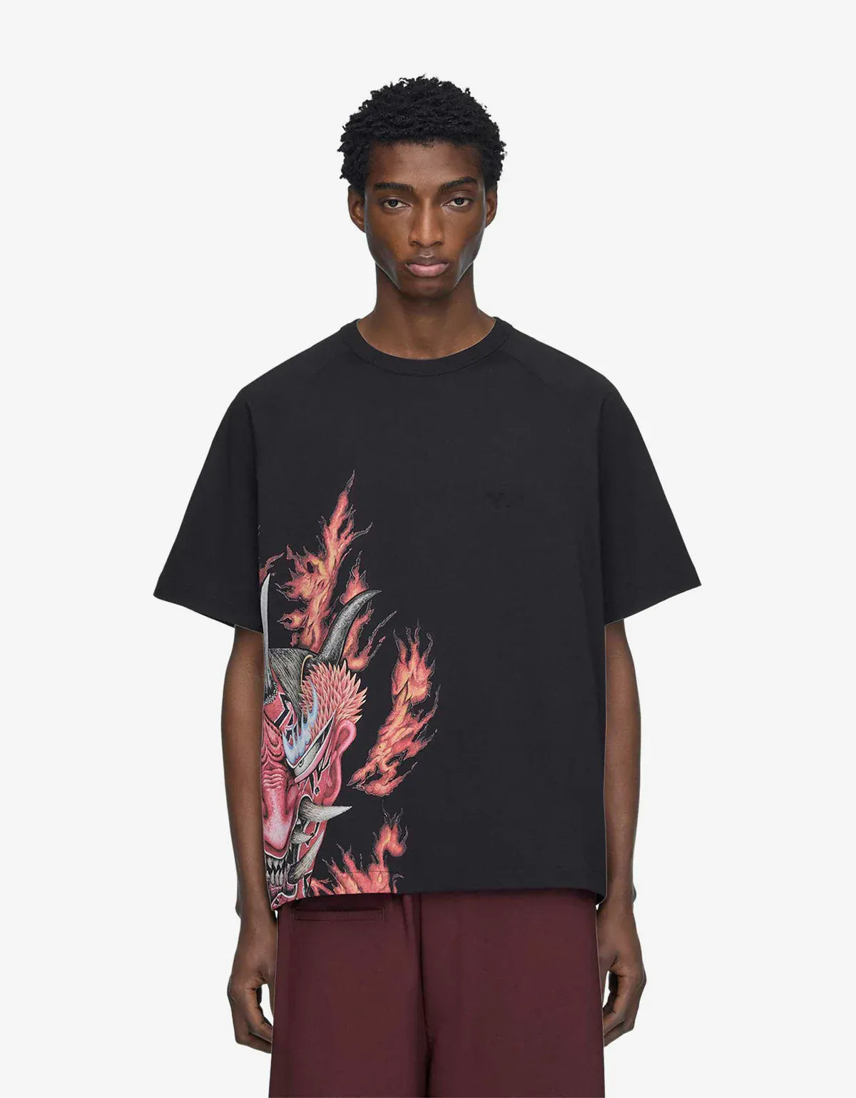 Y-3 Black Graphic Short Sleeve T-Shirt KQ8592