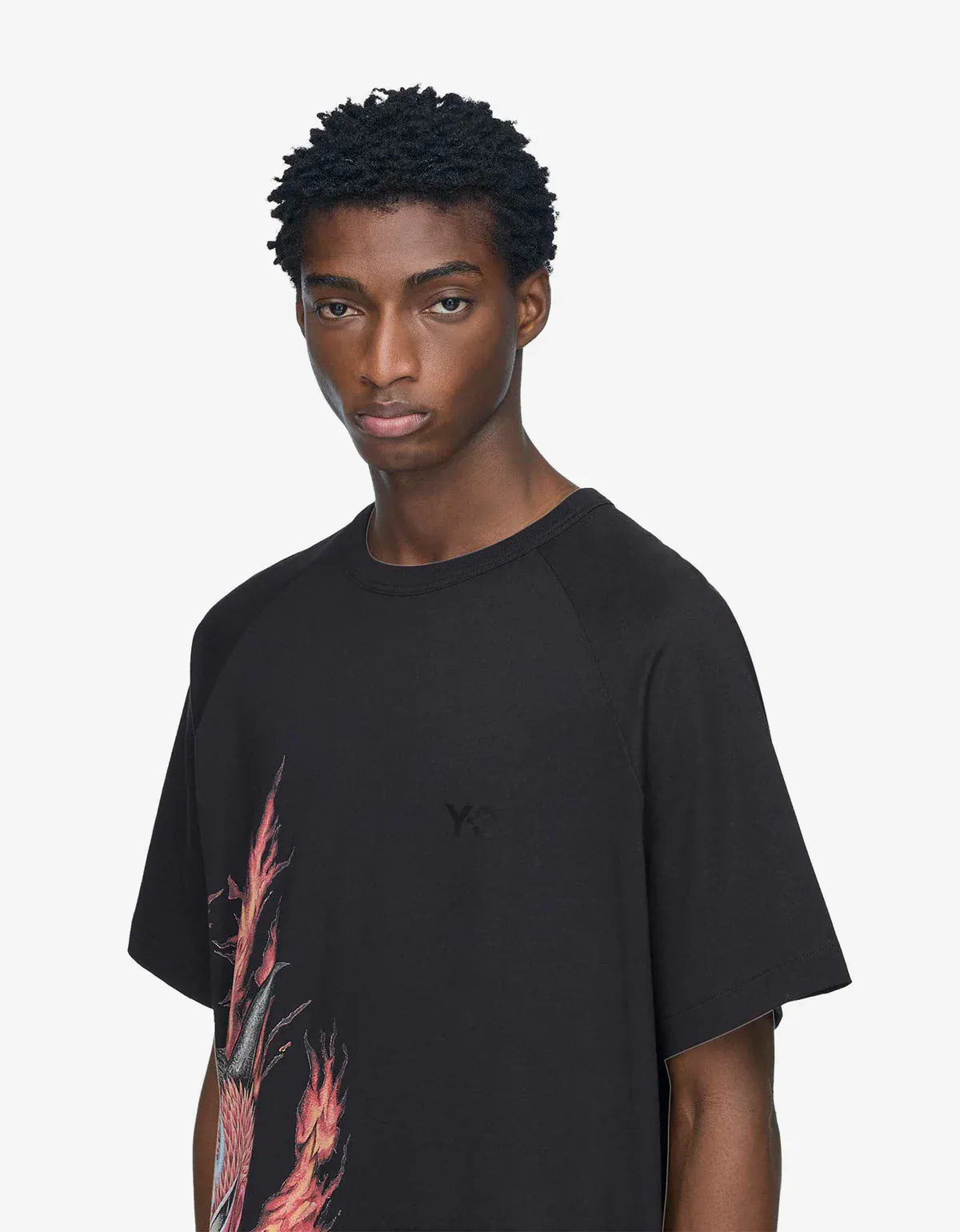 Y-3 Black Graphic Short Sleeve T-Shirt KQ8592