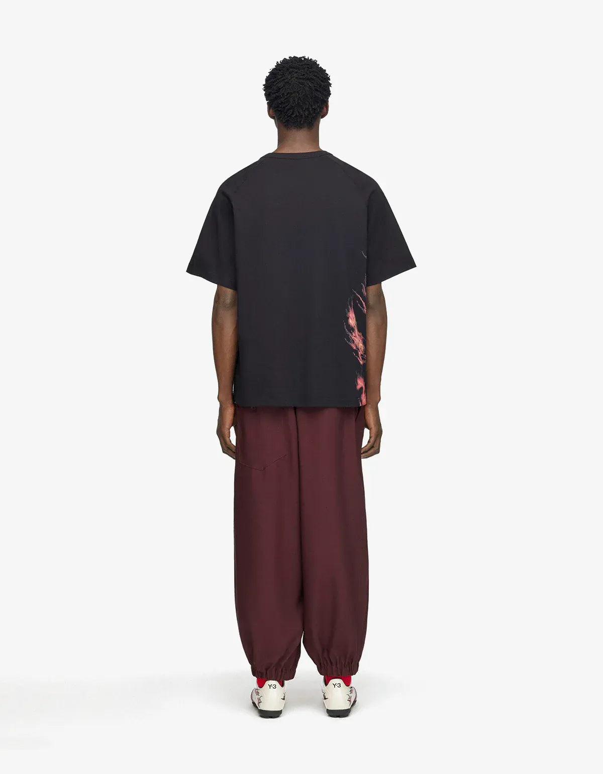Y-3 Black Graphic Short Sleeve T-Shirt KQ8592