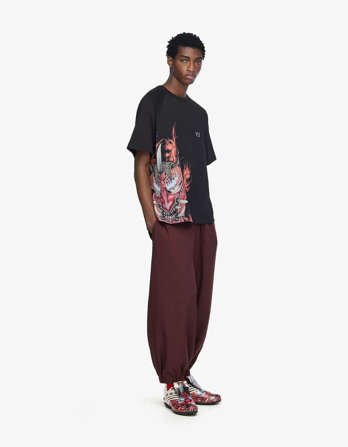 Y-3 Black Graphic Short Sleeve T-Shirt KQ8592