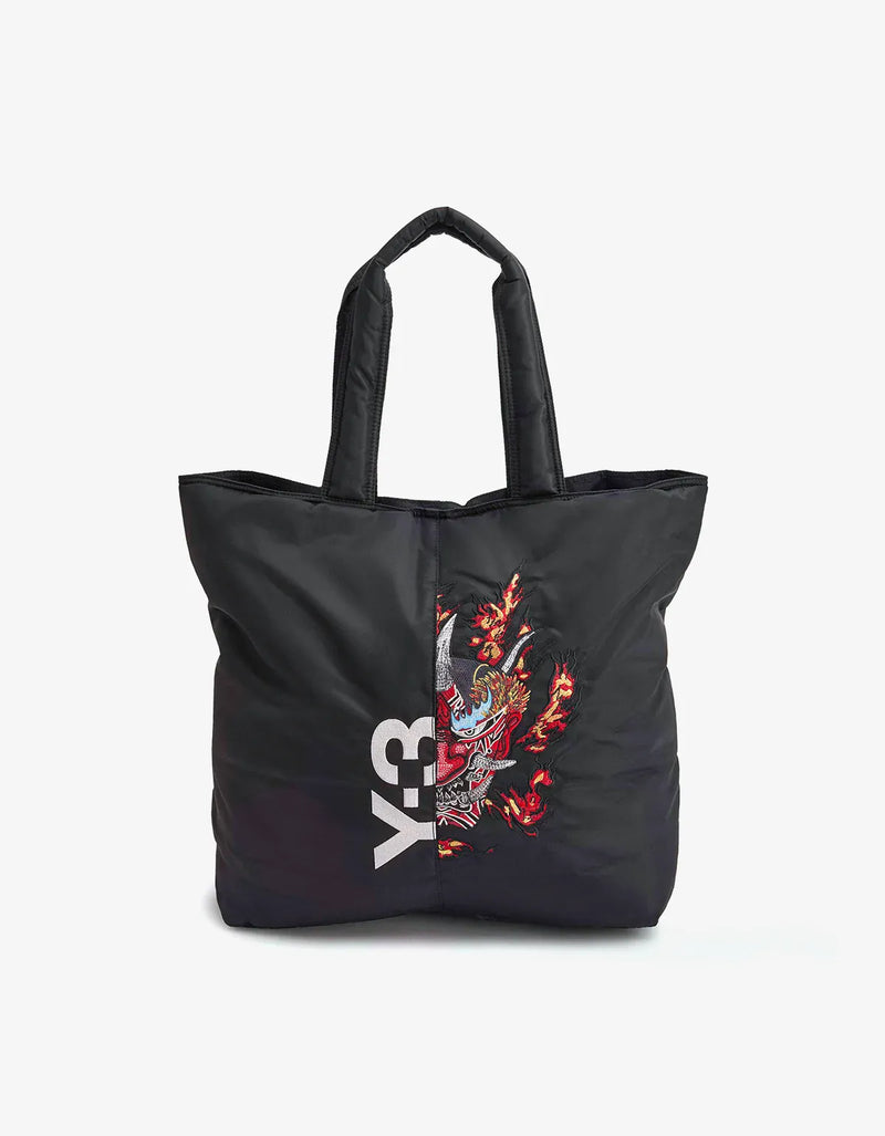 Y-3 Black Graphic Tote Bag KW9630