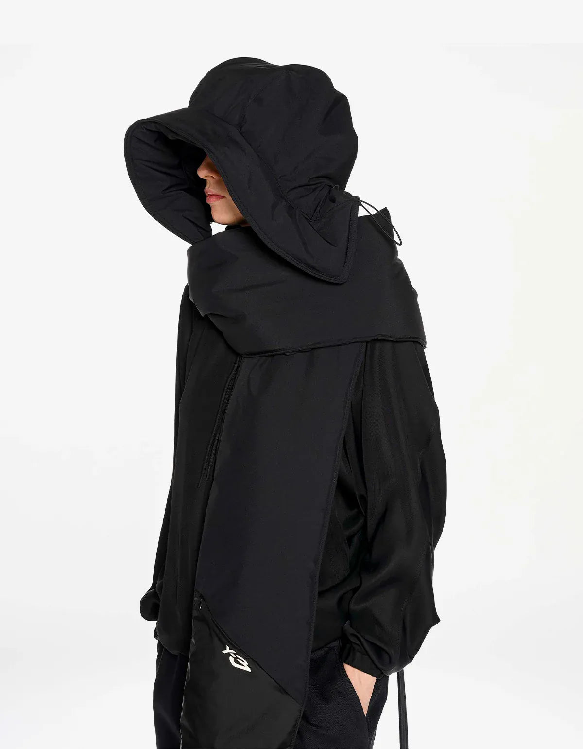 Y-3 Black Padded Hooded Scarf KS8116