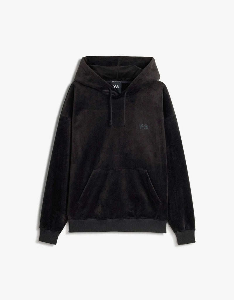 Y-3 Black Velvet Corduroy Hoodie IA4372