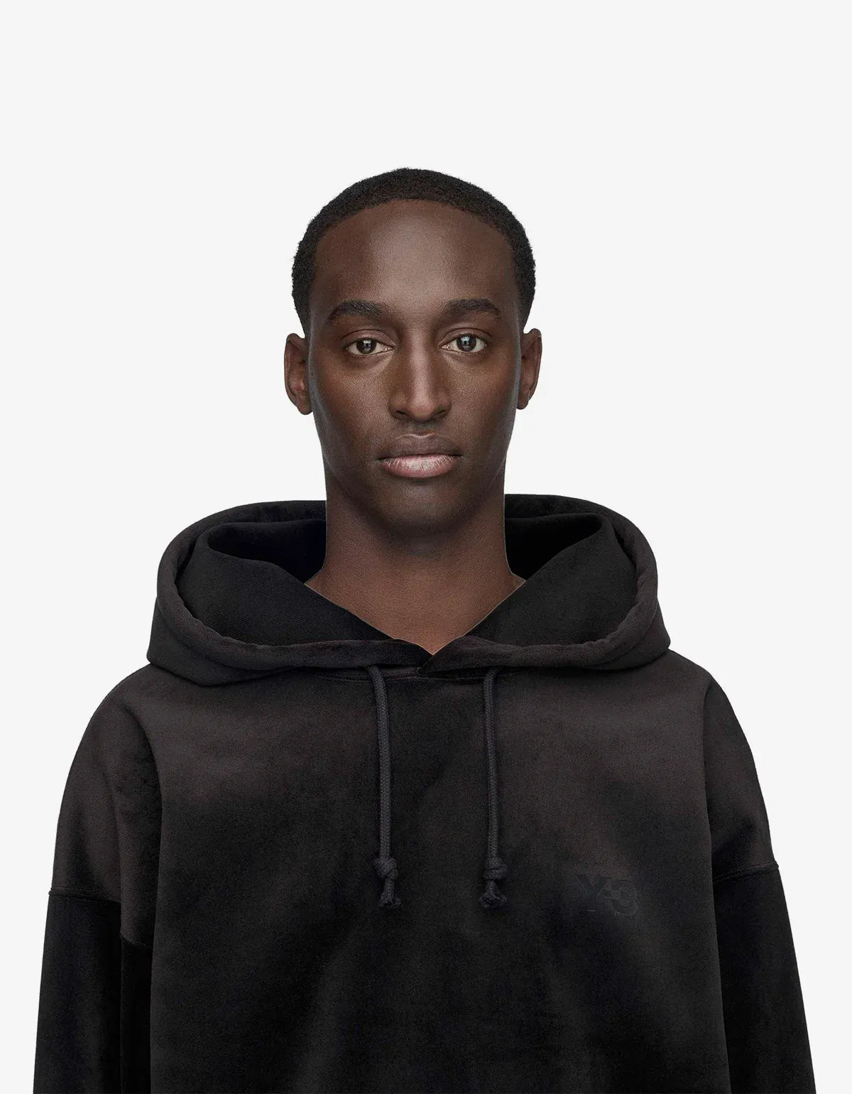 Y-3 Black Velvet Corduroy Hoodie IA4372
