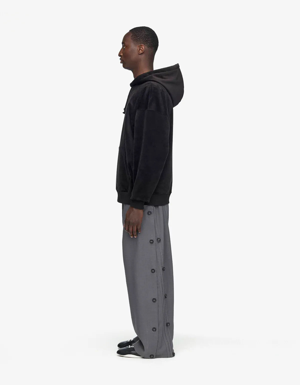 Y-3 Black Velvet Corduroy Hoodie IA4372