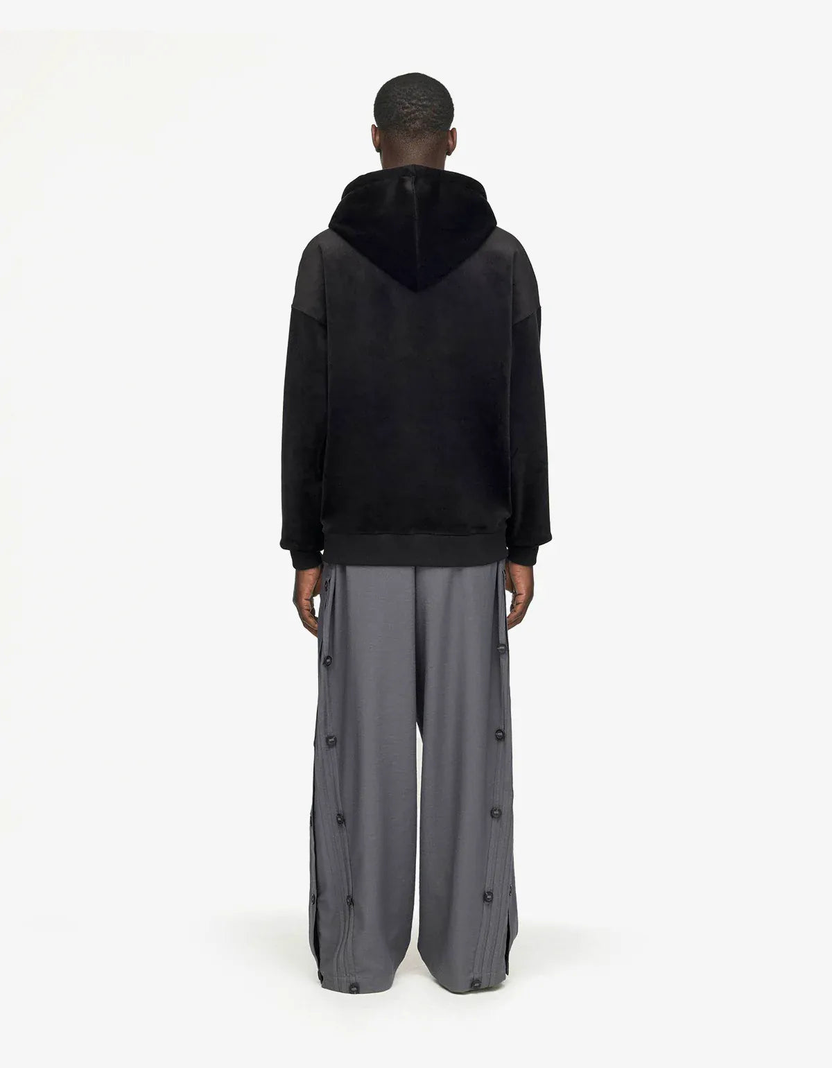 Y-3 Black Velvet Corduroy Hoodie IA4372