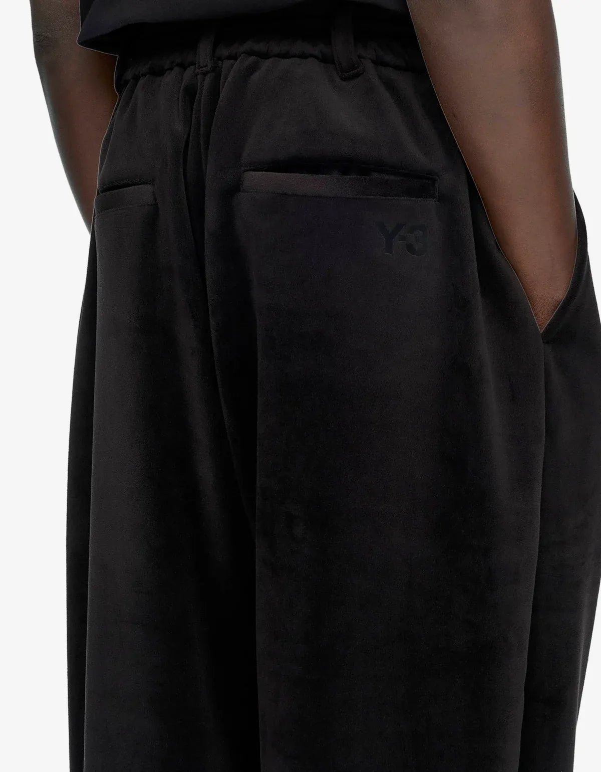 Y-3 Black Velvet Corduroy Track Pants KT1374