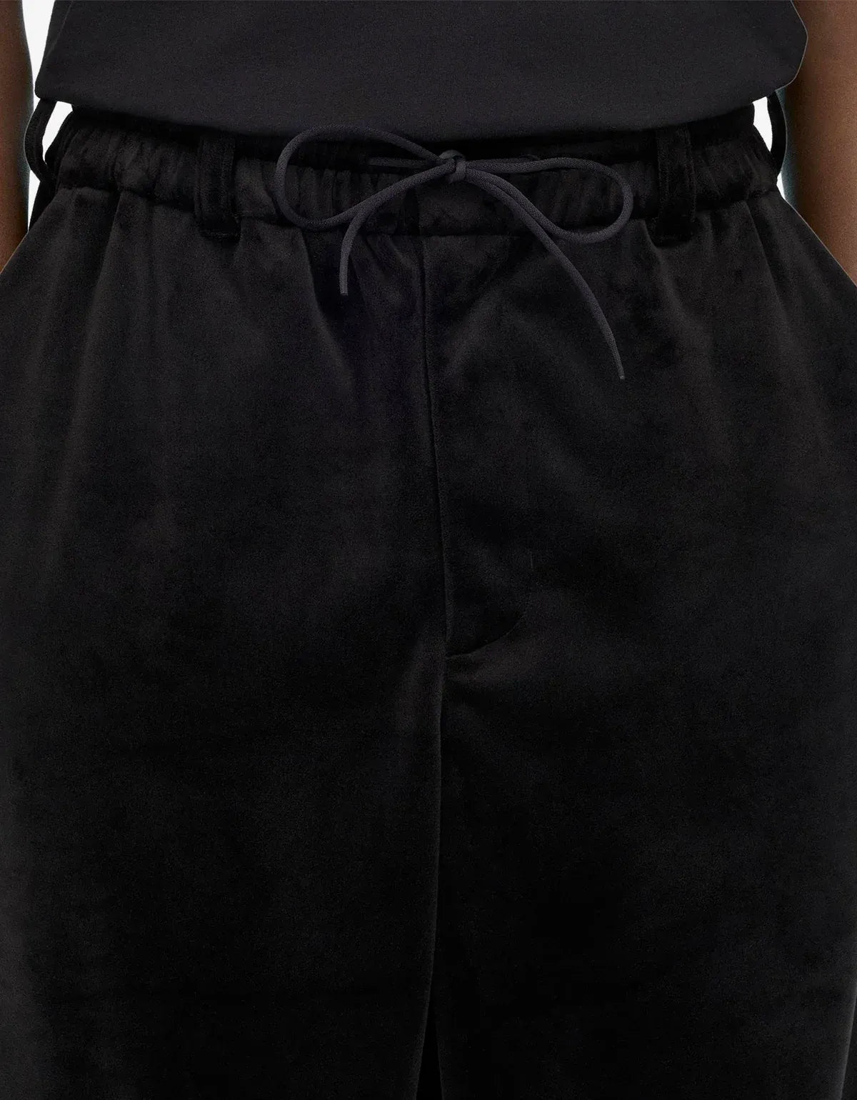 Y-3 Black Velvet Corduroy Track Pants KT1374