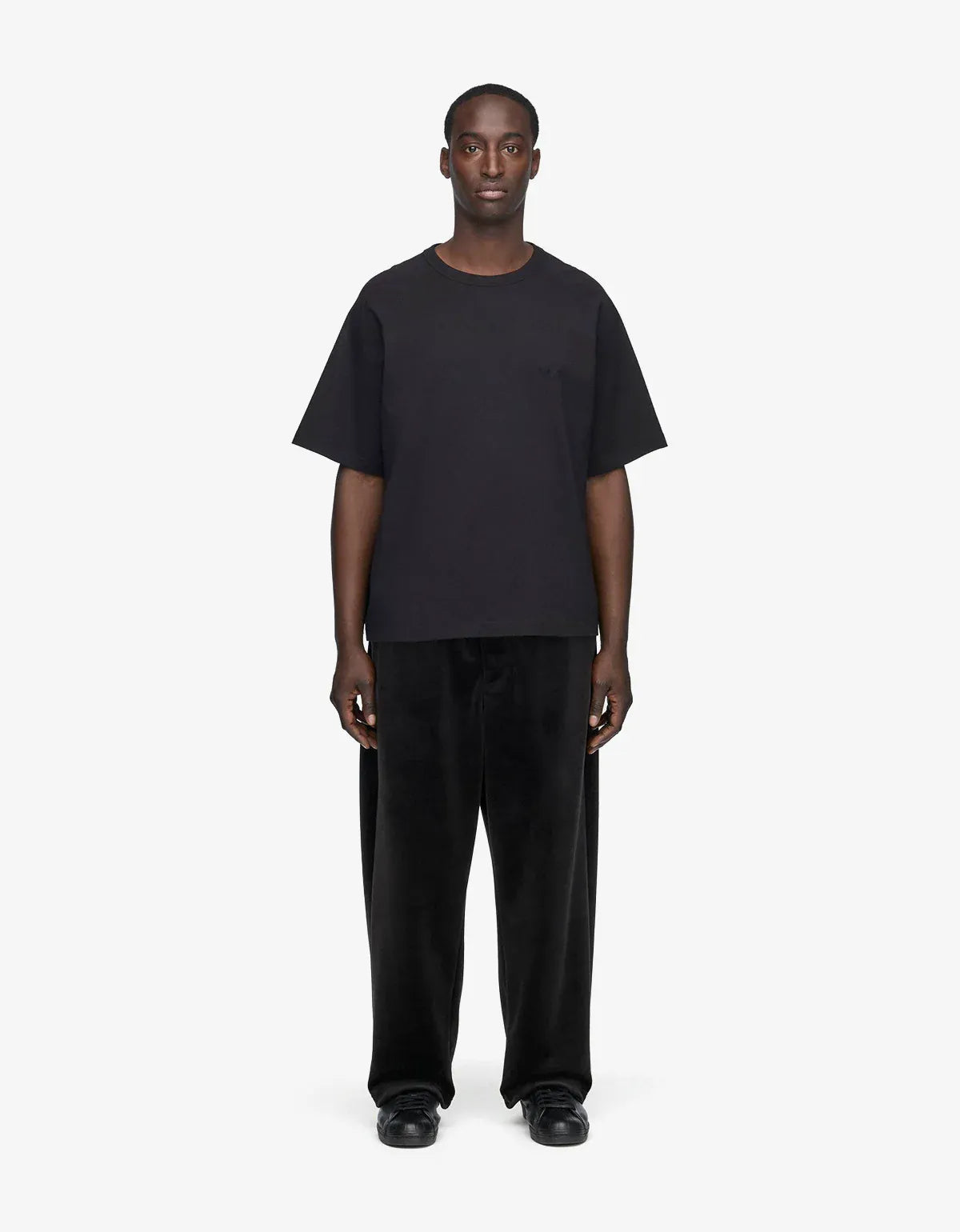 Y-3 Black Velvet Corduroy Track Pants KT1374