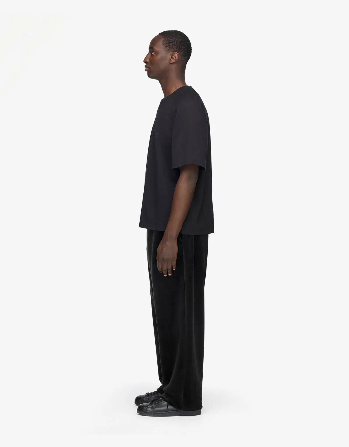 Y-3 Black Velvet Corduroy Track Pants KT1374