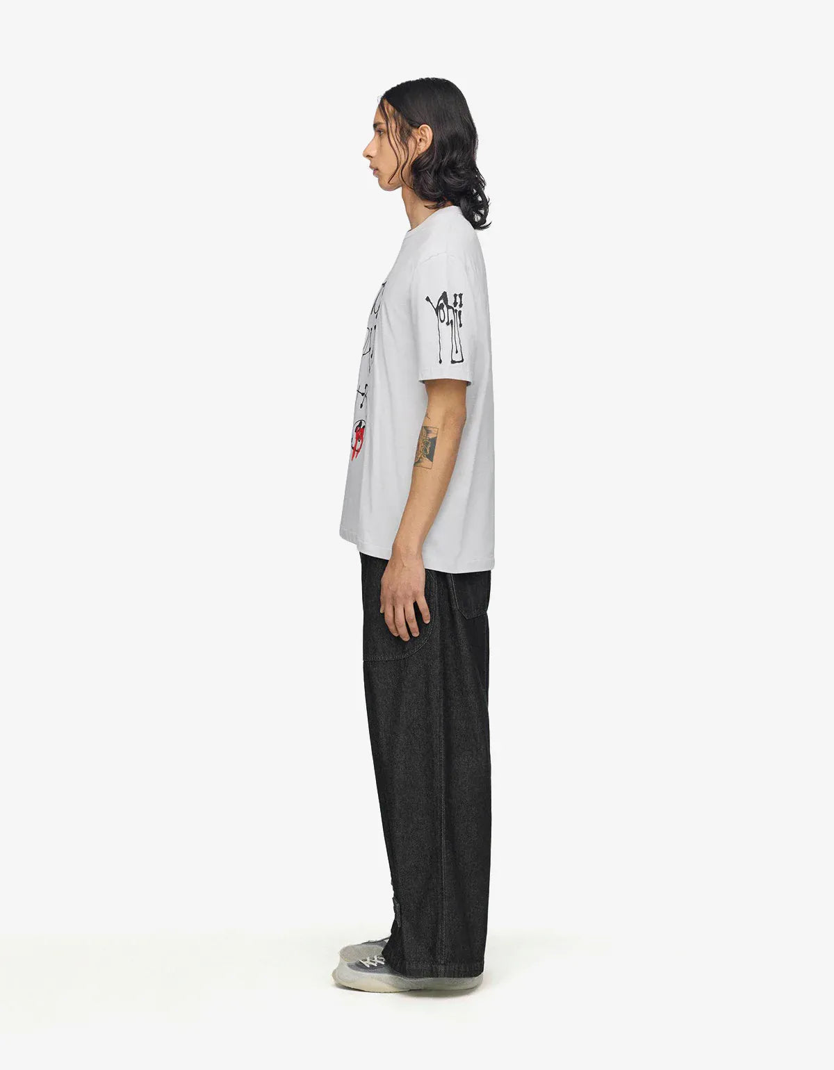 Y-3 Grey Chito City Graphic T-Shirt KX3816