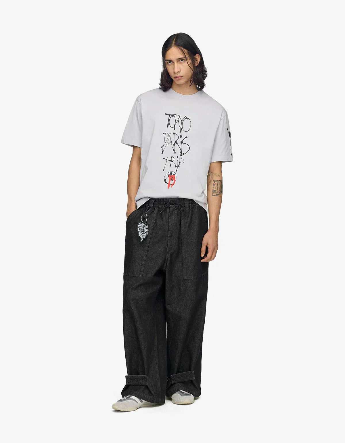 Y-3 Grey Chito City Graphic T-Shirt KX3816