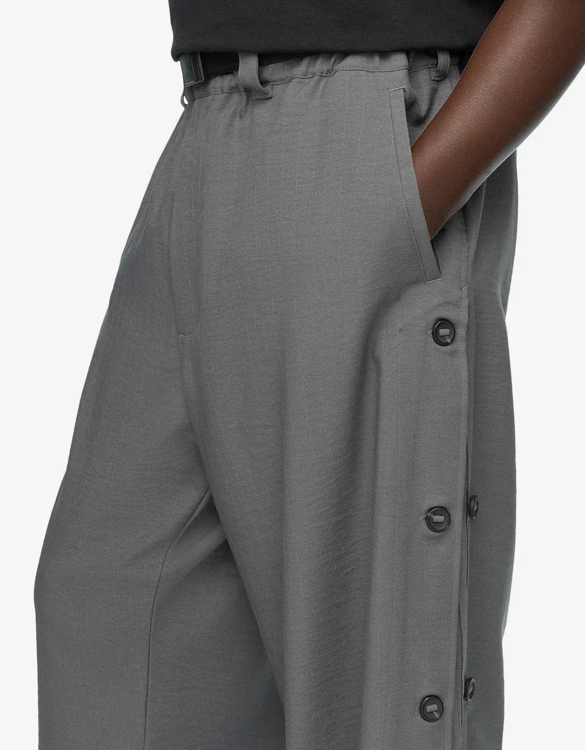 Y-3 Grey Sport Uniform Adaptive 3-Stripes Pants KT9759