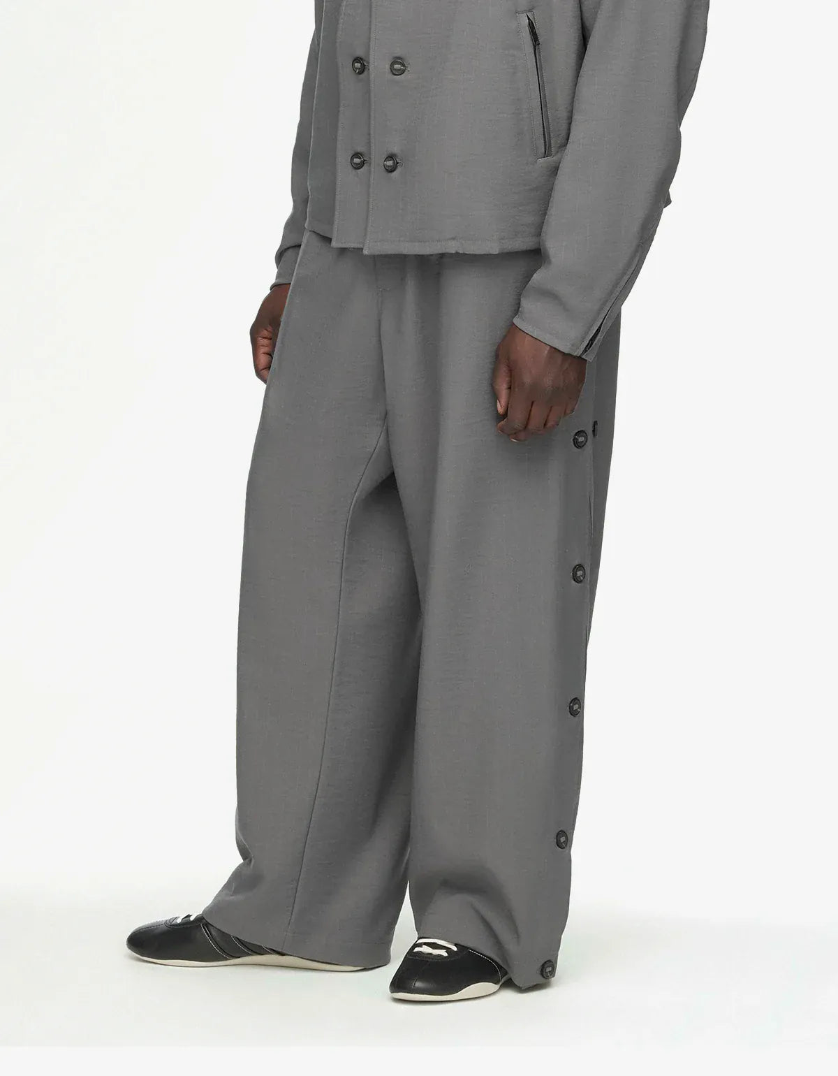Y-3 Grey Sport Uniform Adaptive 3-Stripes Pants KT9759