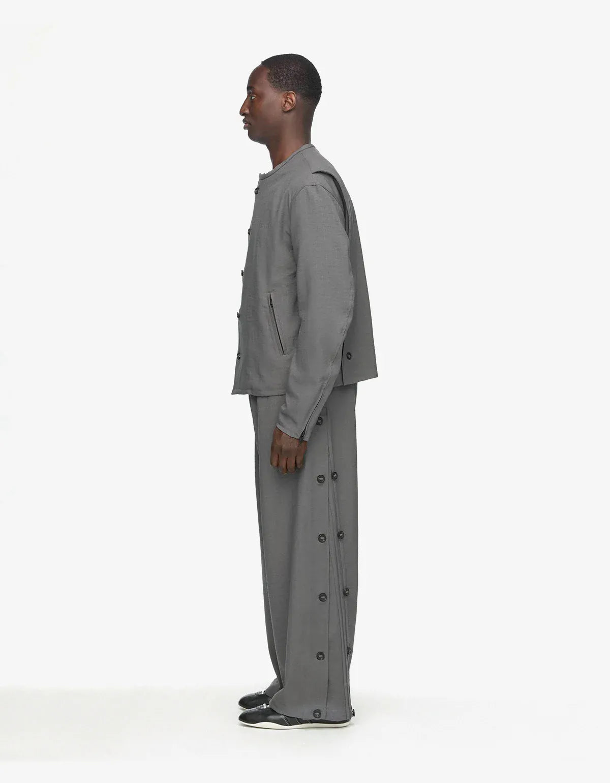 Y-3 Grey Sport Uniform Adaptive 3-Stripes Pants KT9759