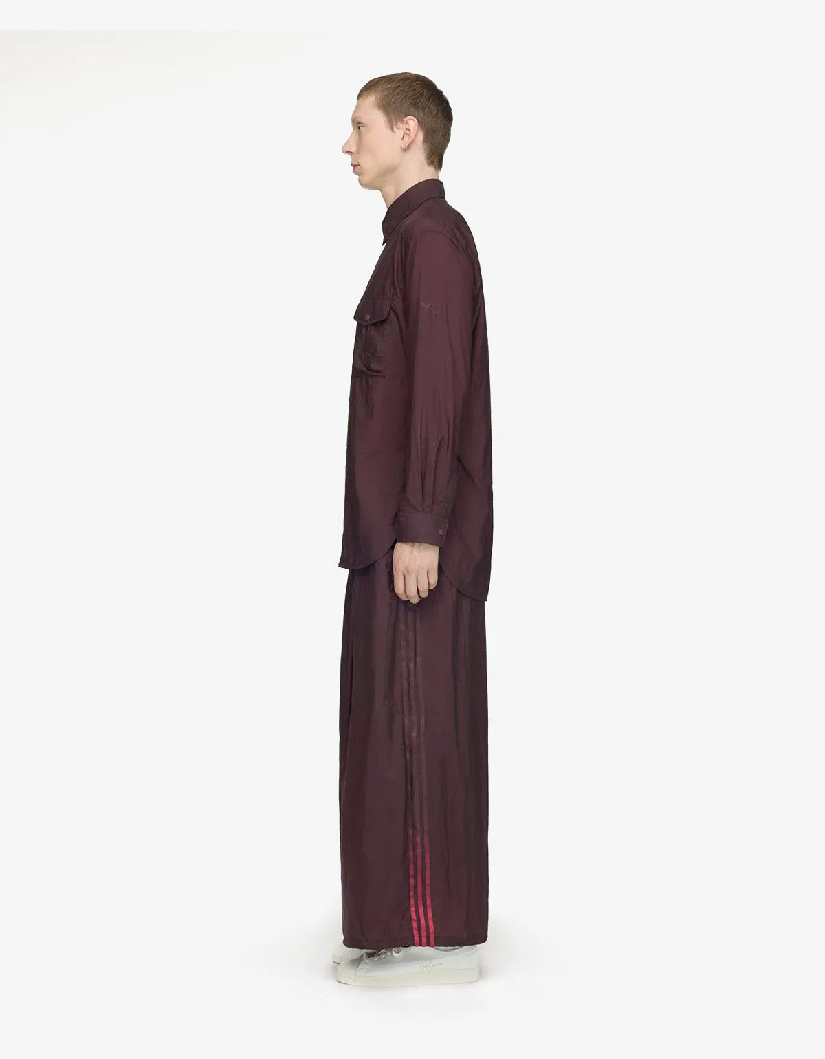Y-3 Night Red Gradient 3-Stripes Nylon Overshirt KU4585