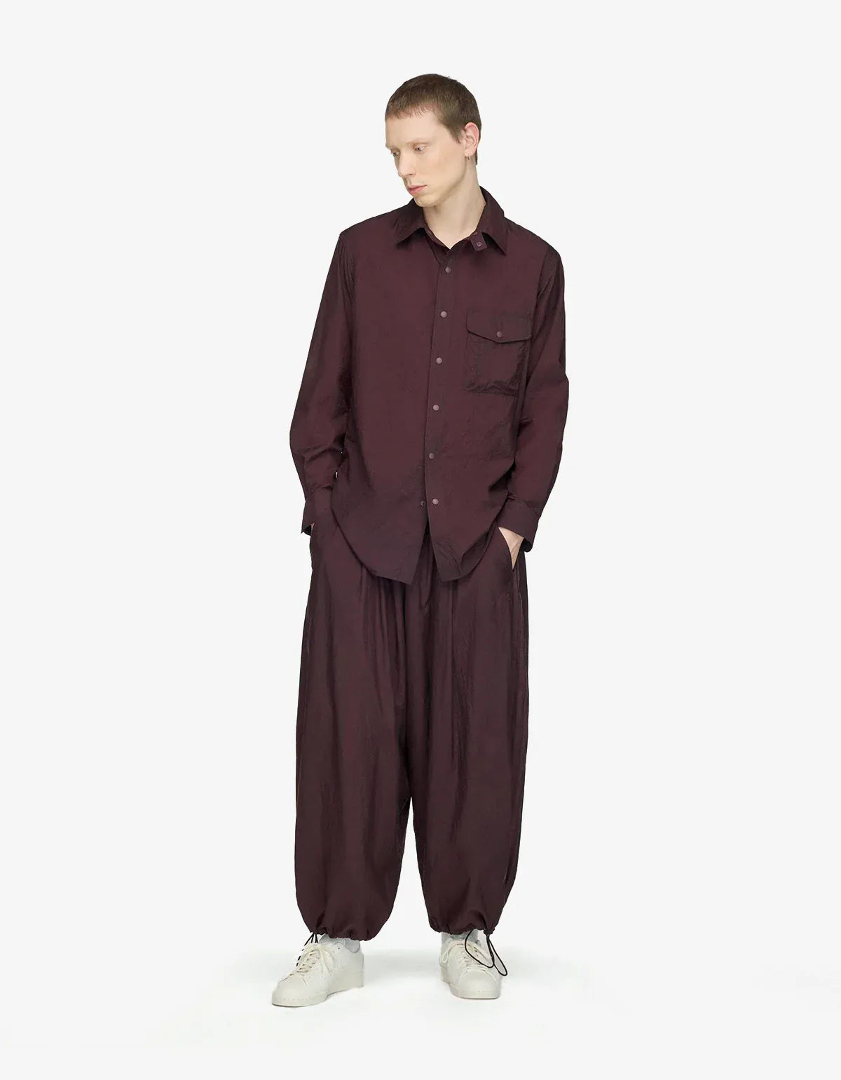 Y-3 Night Red Gradient 3-Stripes Nylon Overshirt KU4585