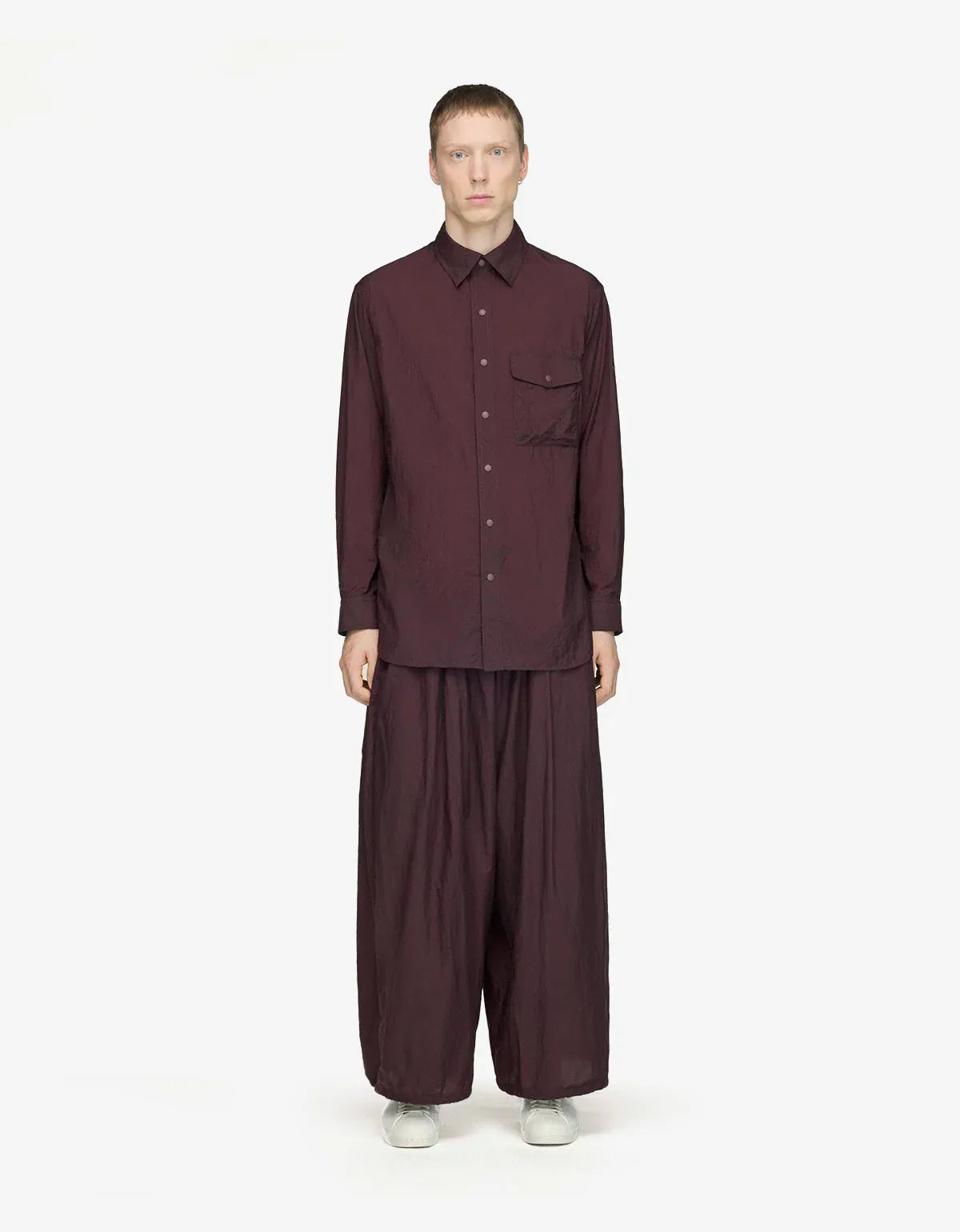 Y-3 Night Red Gradient 3-Stripes Nylon Wide Pants KU2267